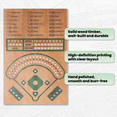 WodGod Baseball Board Game coloured beads and dice included for quick, engaging rounds.
