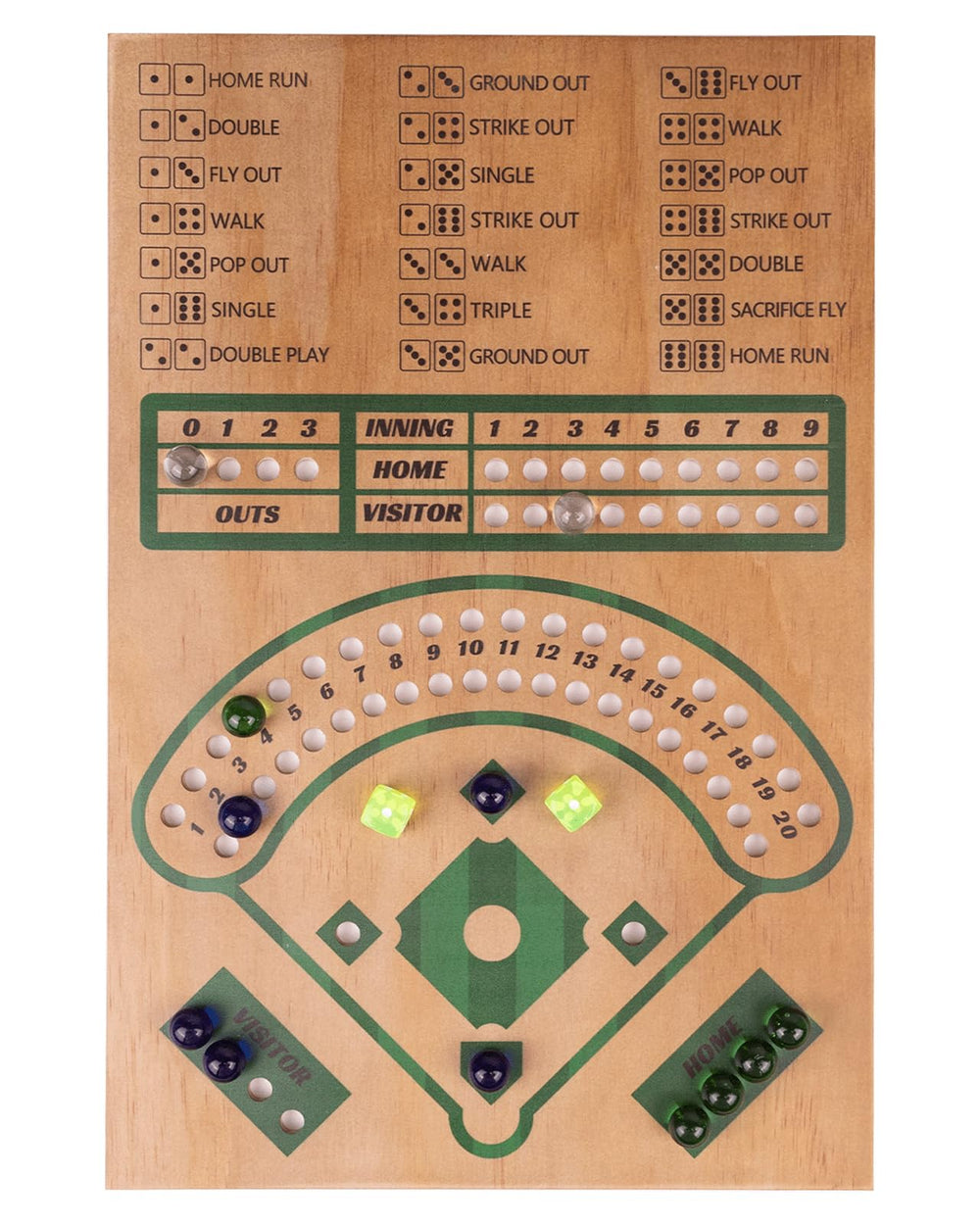 WodGod Baseball Board Game field-design board for realistic play on family game nights.