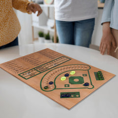 WodGod Baseball Board Game instruction manual guiding simple, quick setup.