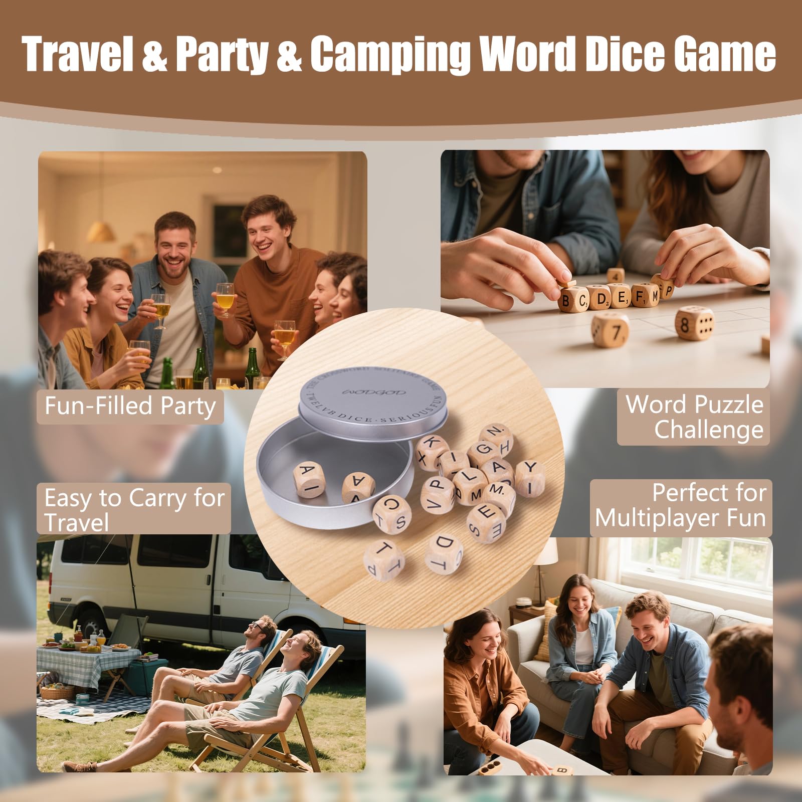WodGod Crossword Dice Gift Pack: thoughtful gift for puzzle fans
