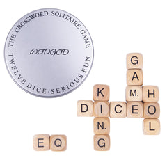 WodGod Crossword Dice Letters: 15 wooden dice for strategic word building