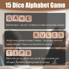 WodGod Crossword Dice Solid Wood Design: premium tactile feel
