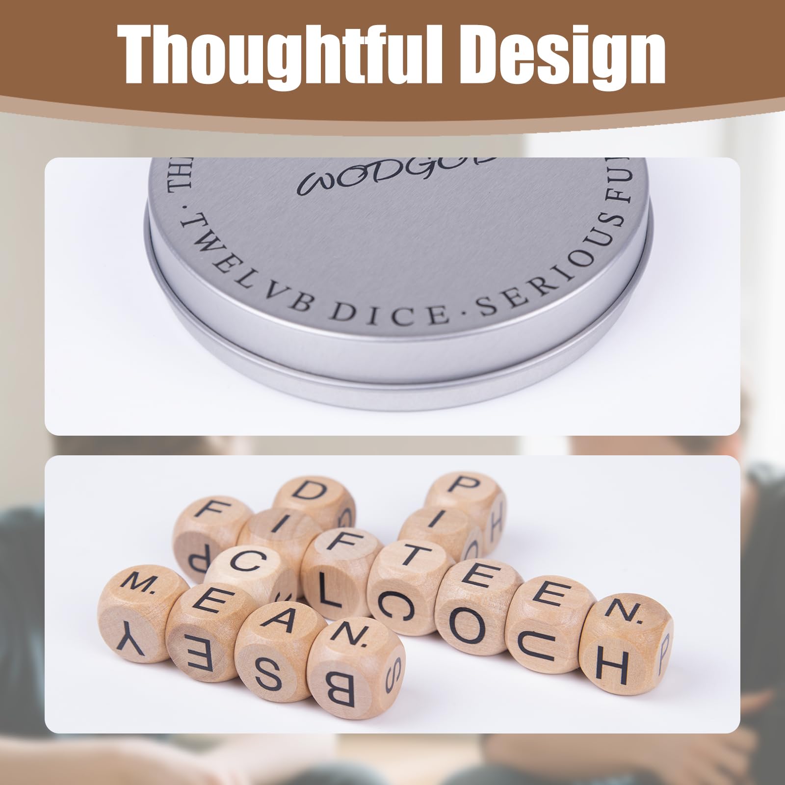 WodGod Crossword Dice Travel Case: compact, durable for on-the-go play