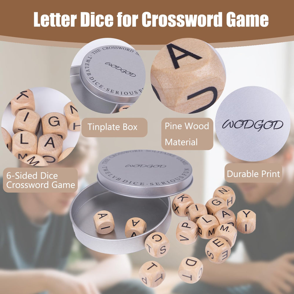 WodGod Crossword Dice Vowels Included: longer word options