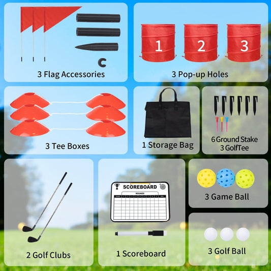WodGod two-clubs kit enables beginners to practice swings anywhere.