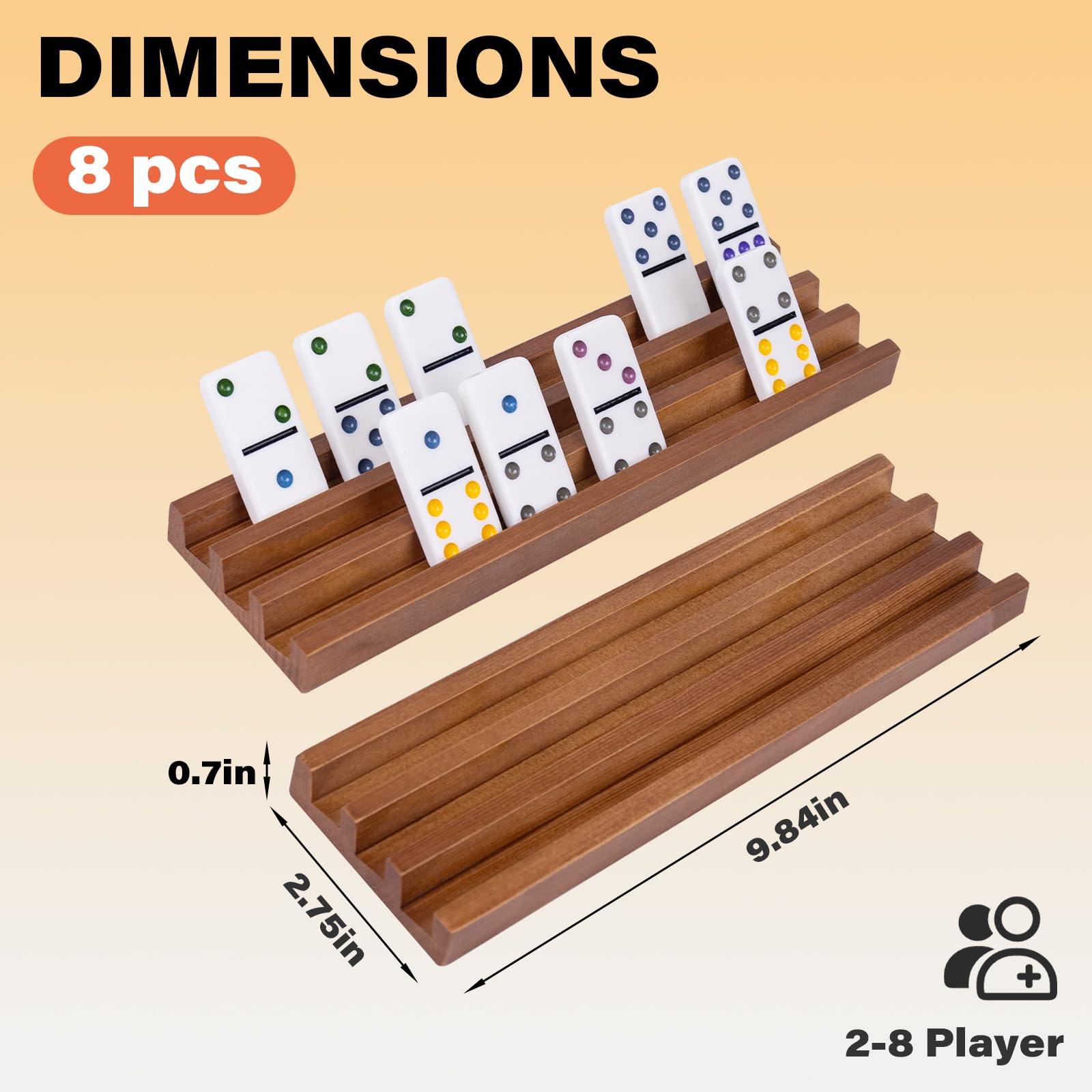 WodGod wooden domino trays with smooth finish and grip