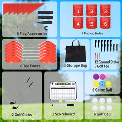 WodGod yard golf clubs ideal for practice and family play.
