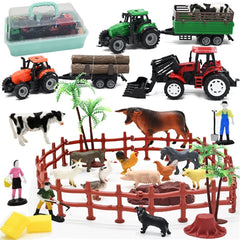 WODMAZ farm tractor with trailer for realistic pretend play and fine motor skill practice.