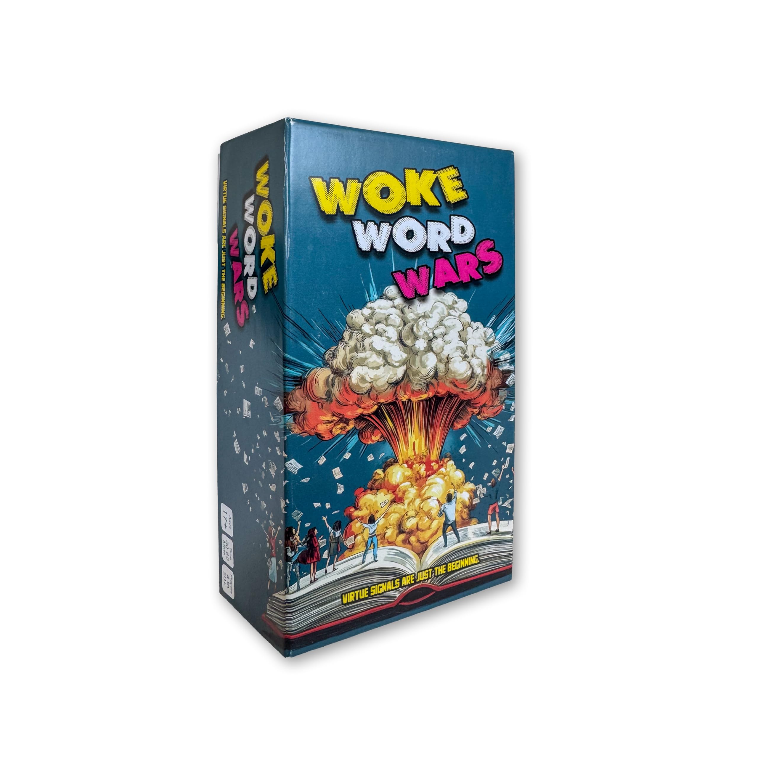 Woke Word Wars prompts deck spread on table for a lively party night.