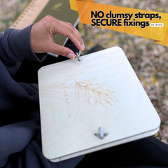 WOKK engraved leaf press lid featuring nature-inspired design.