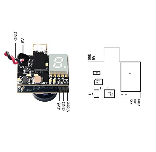 Wolfwhoop WT03 camera side view illustrating compact dimensions for tight builds