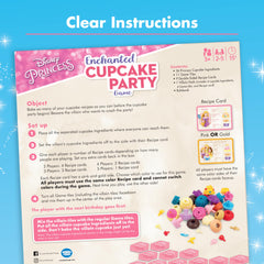 Wonder Forge Disney Princess Enchanted Cupcake Party Game two recipe cards for varied rounds.