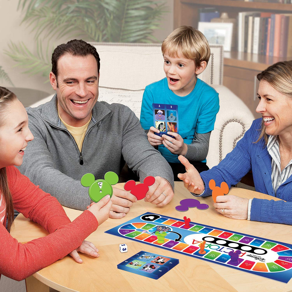 Wonder Forge Pictopia Disney Edition die and movers in play for lively rounds