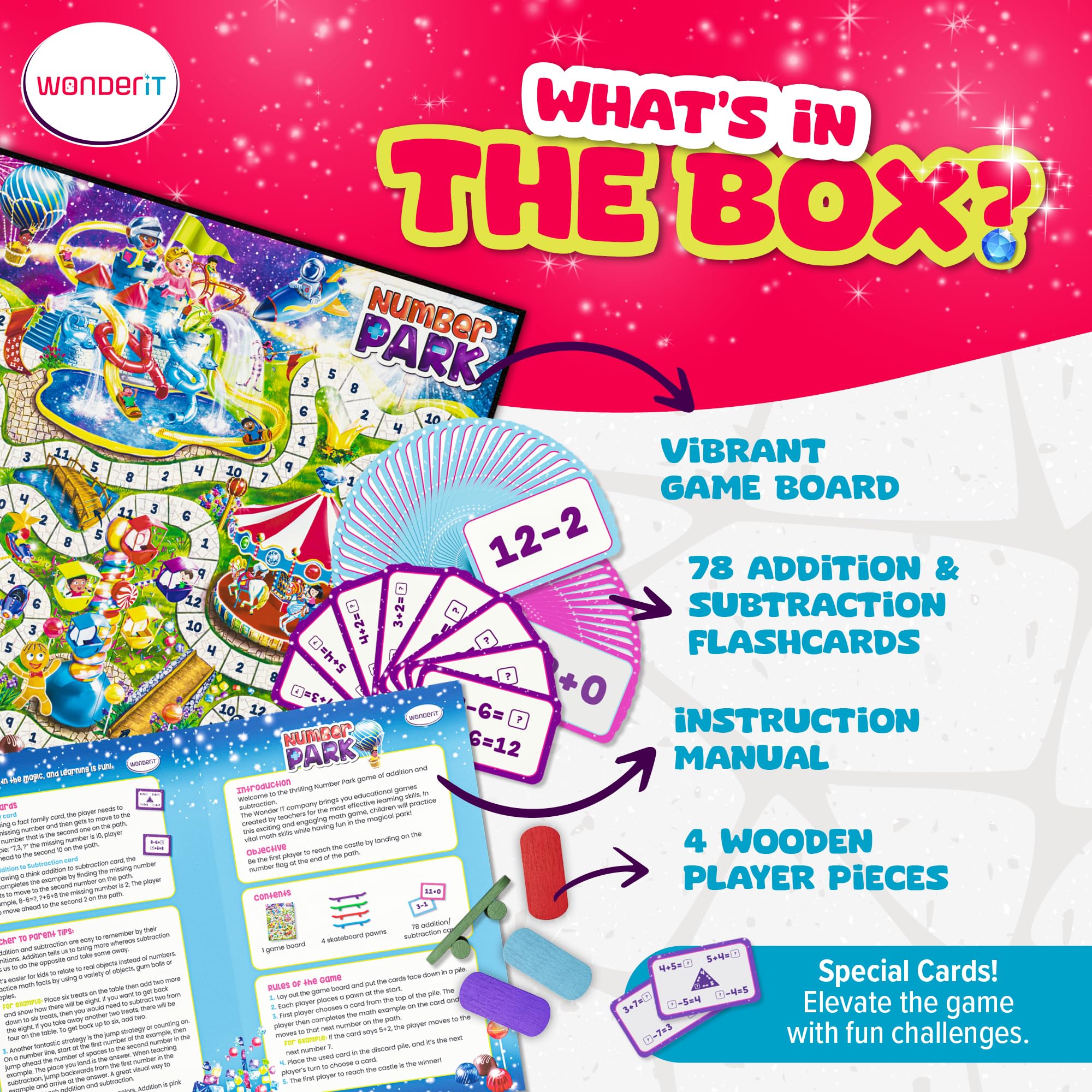 WONDER IT Number Park kids learning at home with engaging math challenges.