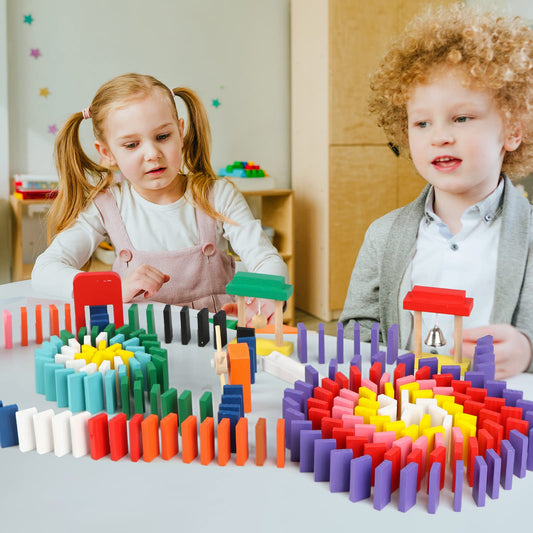 Wondertoys 11 extra wooden blocks for creative expansion during play.