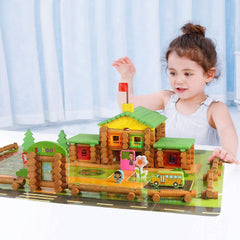 Wondertoys sturdy storage box keeps all pieces organized after play.