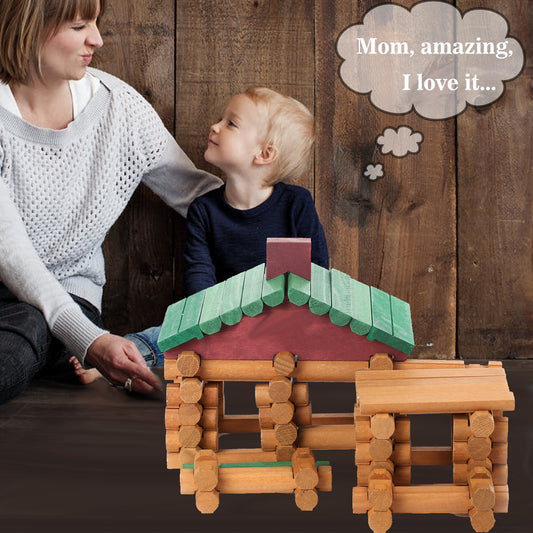 Wondertoys farm house construction play highlights open-ended building and spatial skills development.