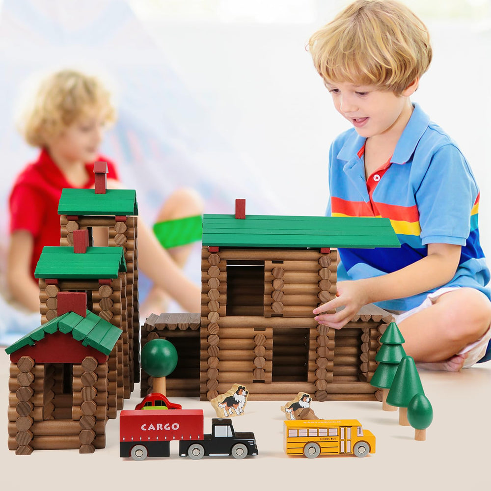 Wondertoys natural wood materials with non-toxic paints ensure safe, tactile play.