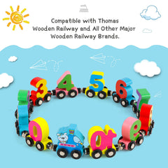 Wondertoys number train car 3 highlighting colorful digits for counting