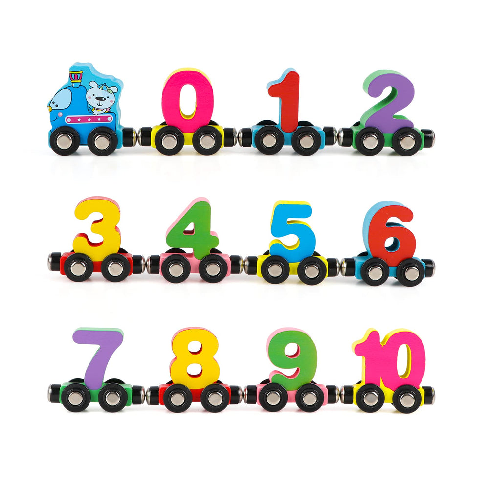 Wondertoys number train car 8 in a playroom setup for family play
