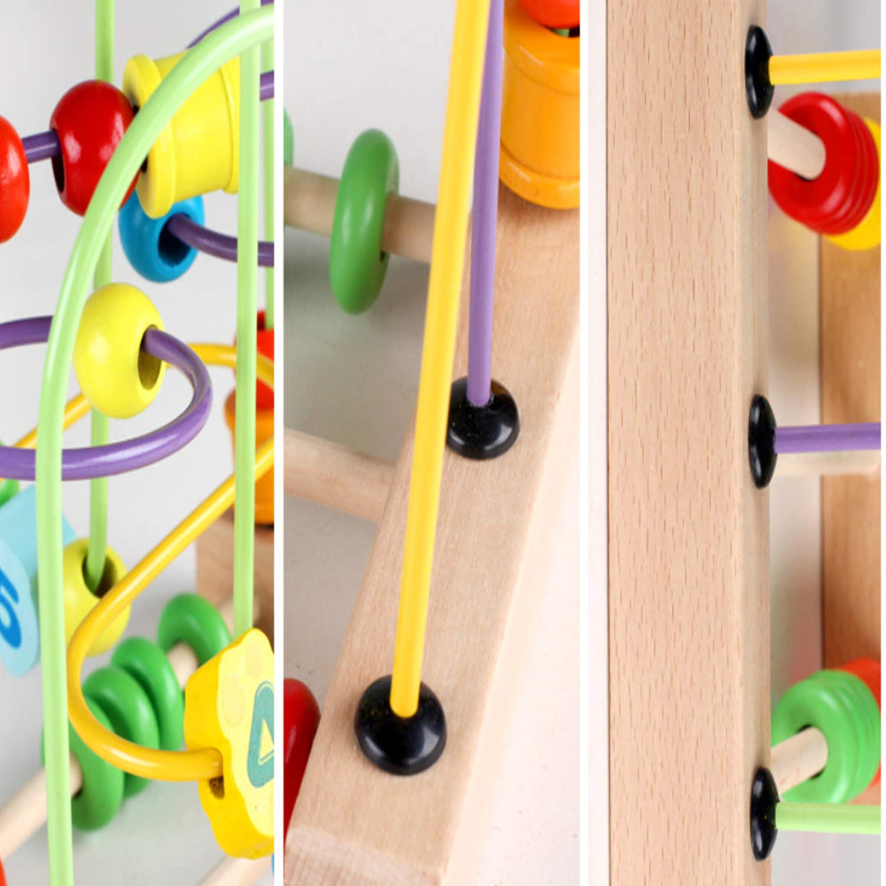 Wondertoys portable bead maze shown in home or clinic setting