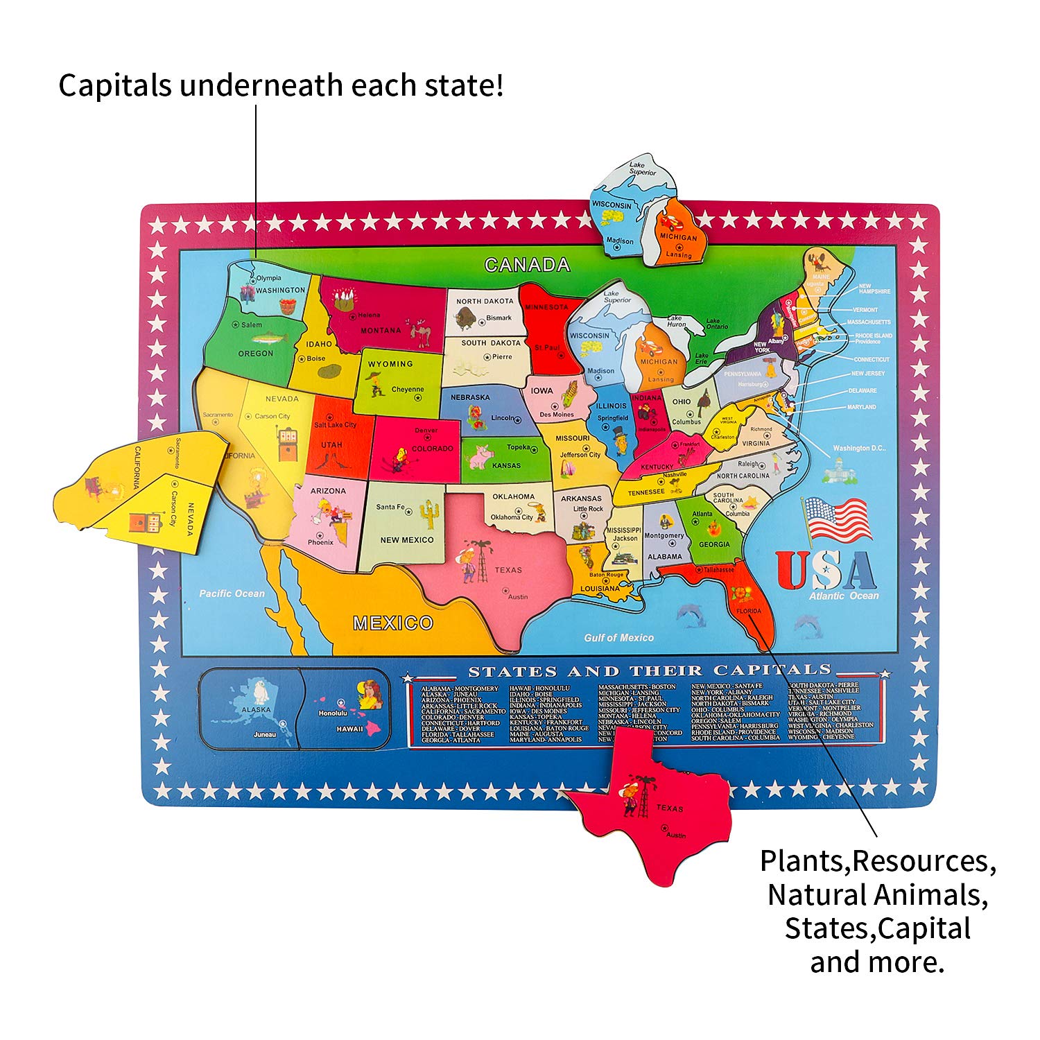 Wondertoys USA map puzzle makes a thoughtful gift for curious kids