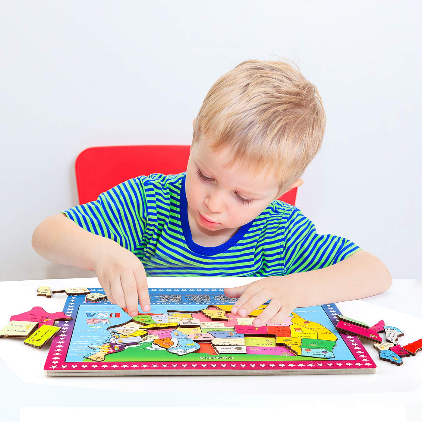 Wondertoys puzzle supports classroom learning with durable wood construction