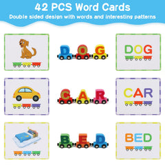 Wondertoys letters car with bright letters supports early recognition during play