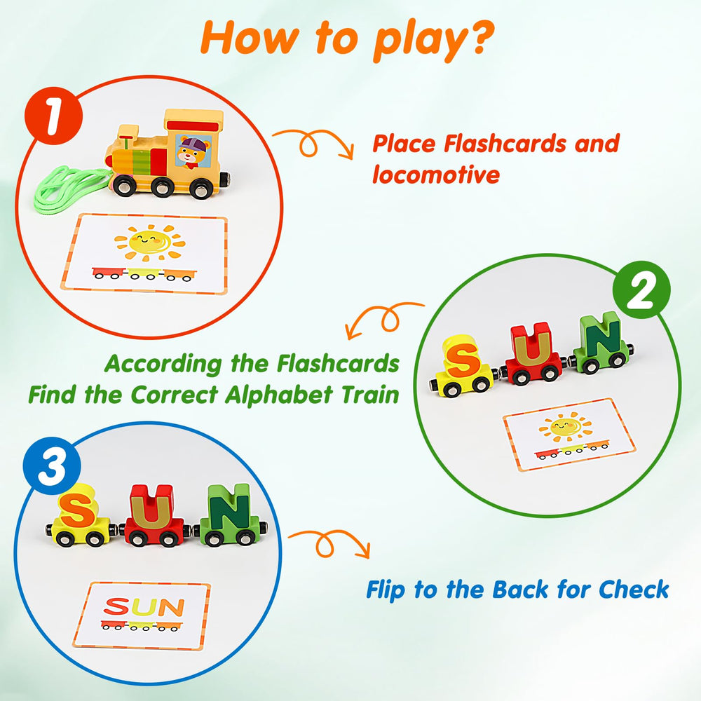 Wondertoys wooden train wagon highlights strong magnets for longer trains