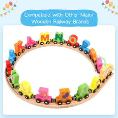 Wondertoys alphabet train with rounded edges for safe play