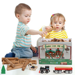 Trees, doors, and a dog add charm and imaginative scenery to builds with Wondertoys.