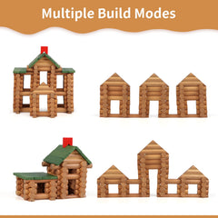 Wondertoys wooden logs close-up pieces highlight natural wood and safe rounded edges