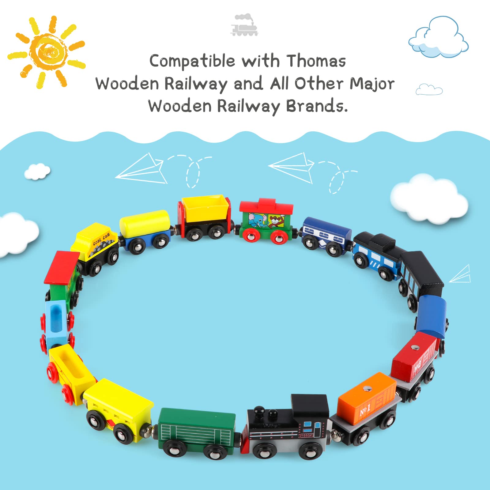 Wondertoys magnetic cargo loads: secure links for seamless play sessions.