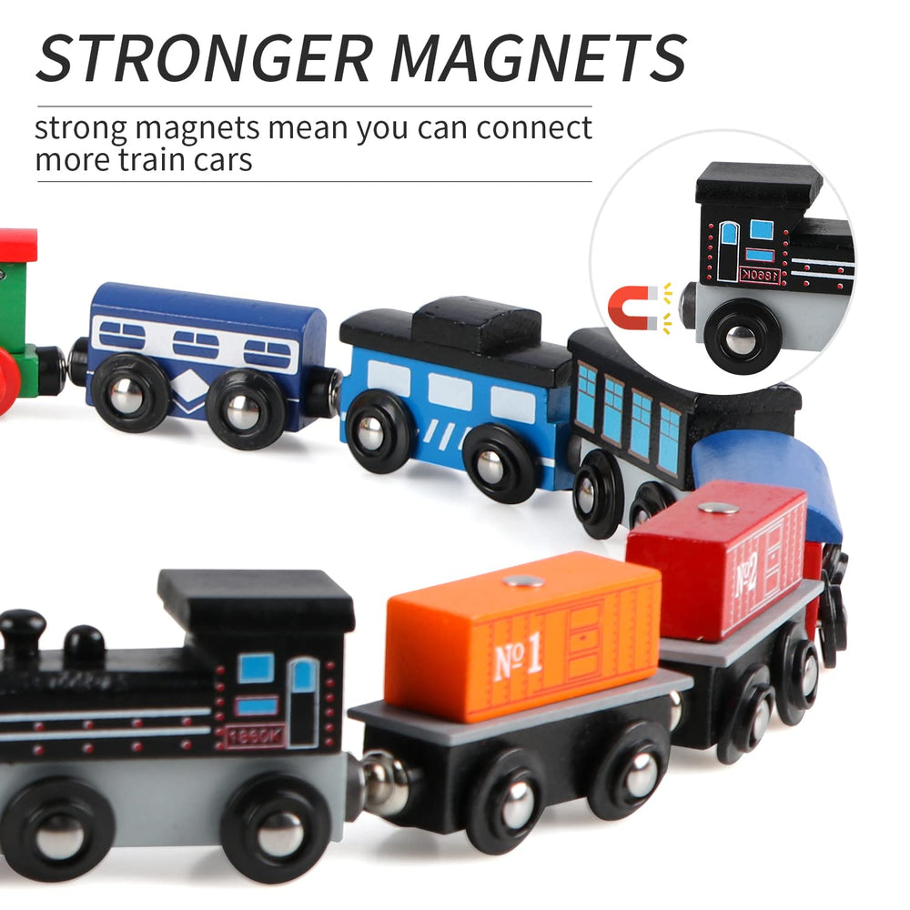 Wondertoys track sections: smooth rails for steady movement.
