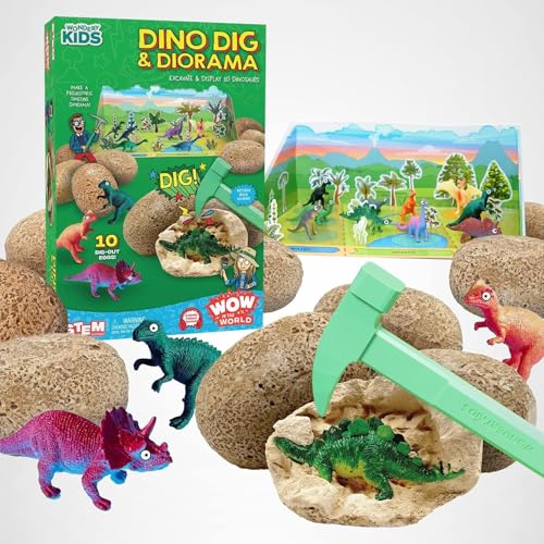 WONDERY KIDS dinosaur figures provide collectible display after digging