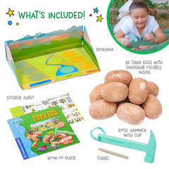 WONDERY KIDS eight-page guide teaches safe digging techniques and fun dinosaur facts