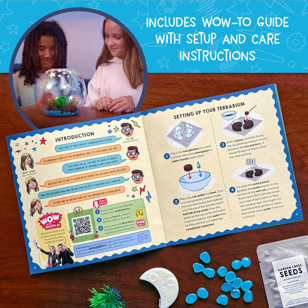WONDERY KIDS glow-in-the-dark pebbles add sparkle and depth