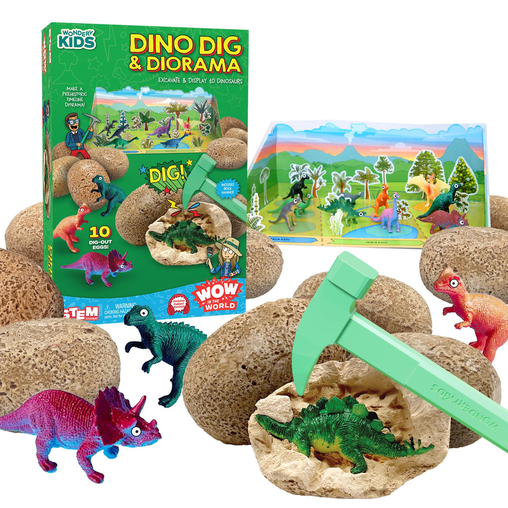 WONDERY KIDS Wow in The World dino dig egg for hands-on discovery and curiosity