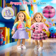 WONDOLL denim pockets overalls with realistic details for imaginative play.