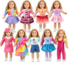 WONDOLL nine-piece wardrobe with coordinated hats for versatile styling.
