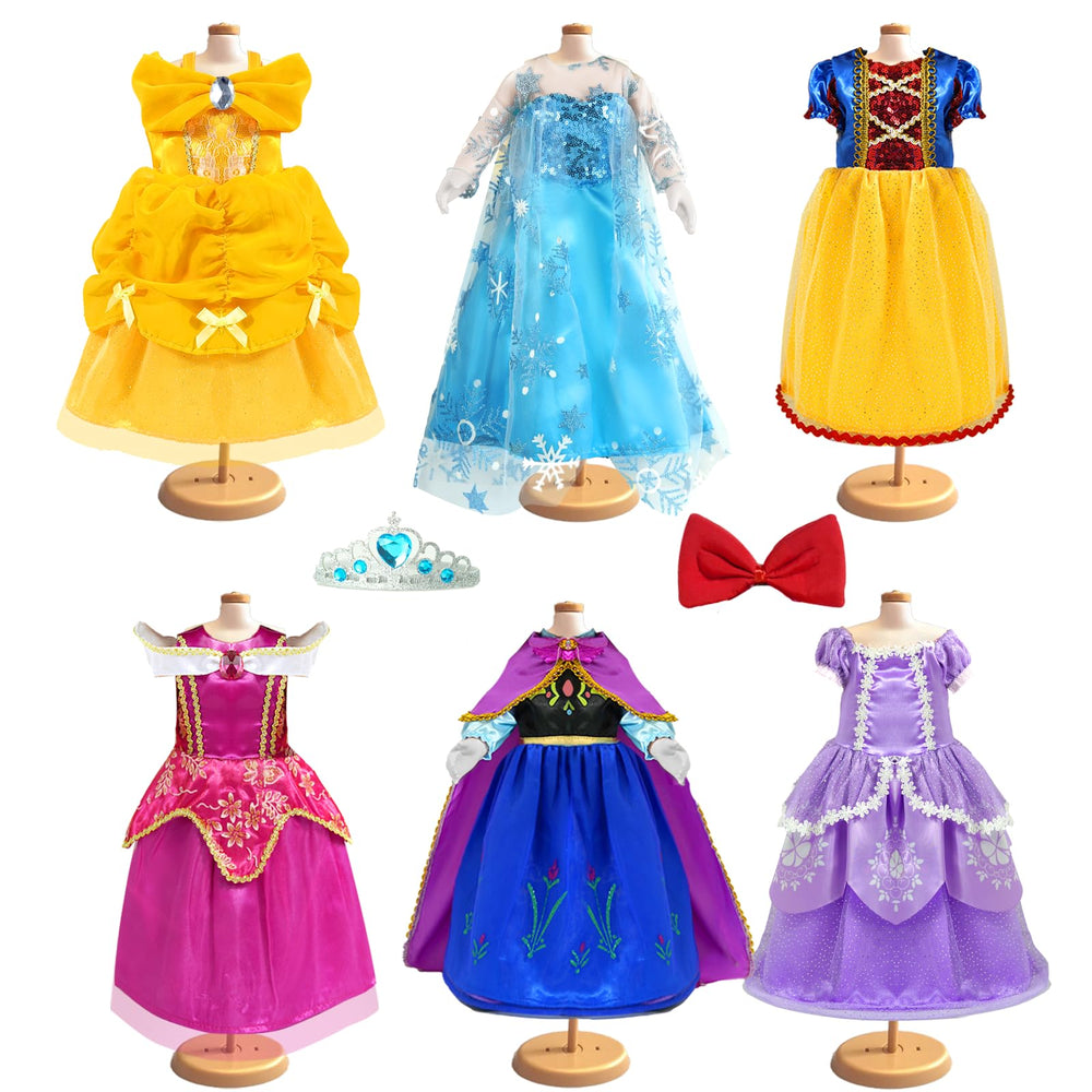 WONDOLL princess dresses with tiaras for versatile role-play and display.