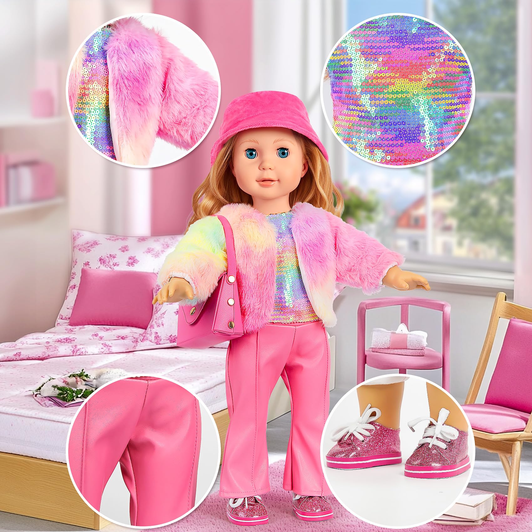WONDOLL sequined undershirt for sparkly travel looks