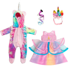 WONDOLL unicorn dress and clip highlight ready-to-wear style for playtime.