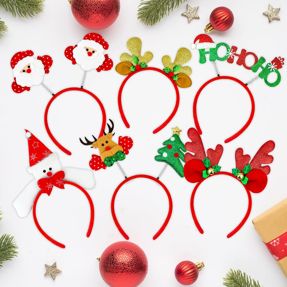 Wondrus Christmas headbands bulk snowman design, perfect costume accessory for gatherings.
