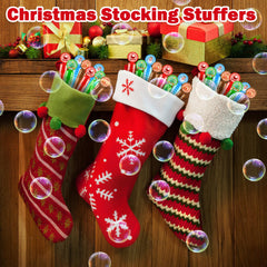 Wondrus Christmas tree design bubble wand, colorful holiday activity for kids.