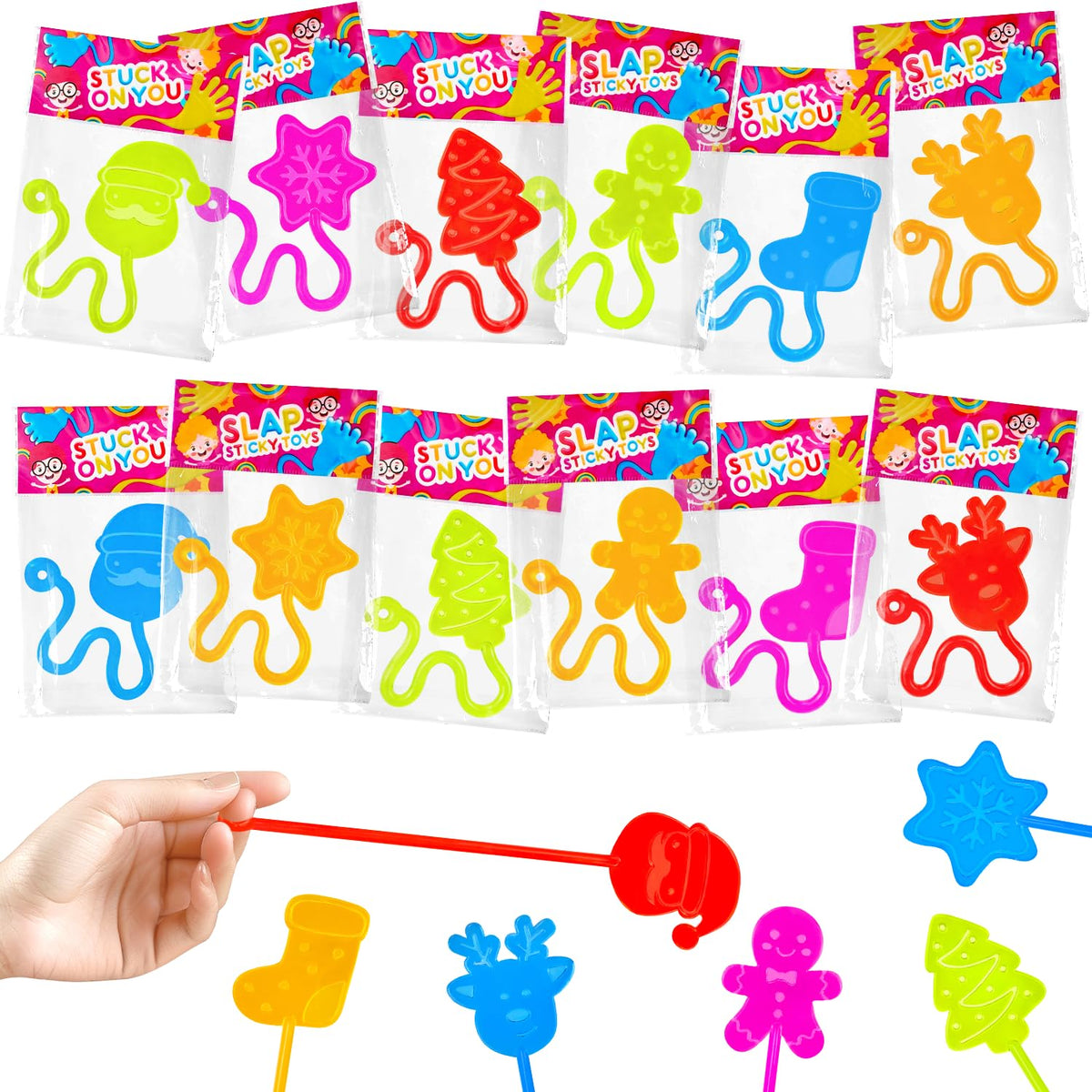 Wondrus sticky hands Santa style for festive play and stocking stuffer