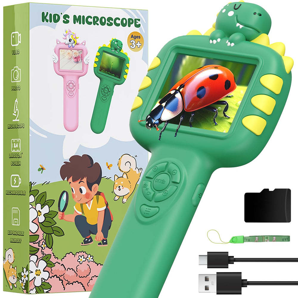 Wonovate Kids Microscope front view shows a compact, portable science tool