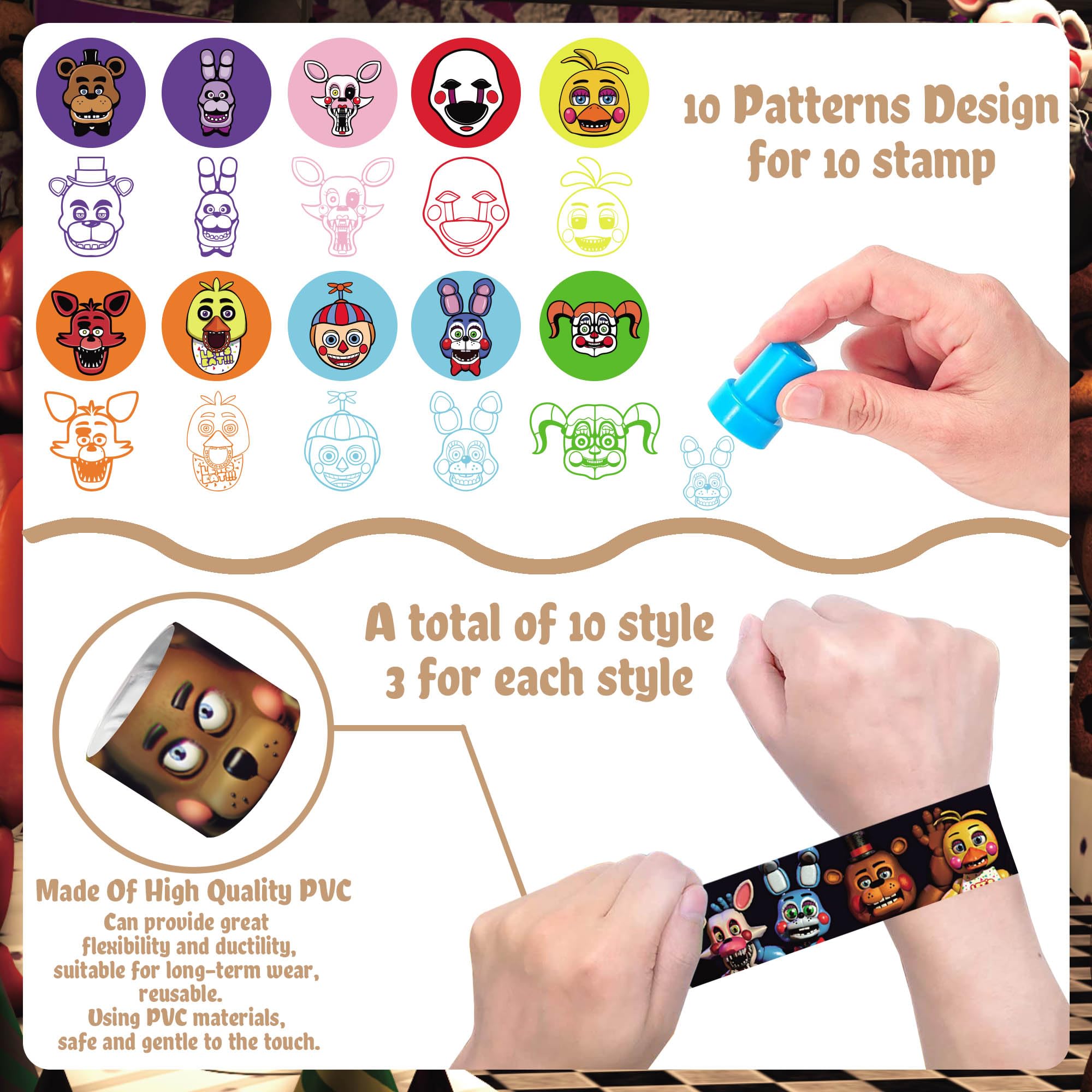WOOACME Five Nights themed party kit layout inspires cohesive decor.