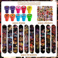 WOOACME Five Nights stampers close-up for quick messages during activities.