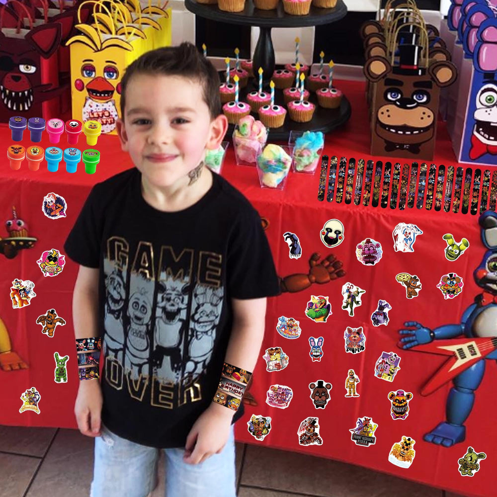WOOACME Five Nights stickers close-up highlighting kid-friendly designs.